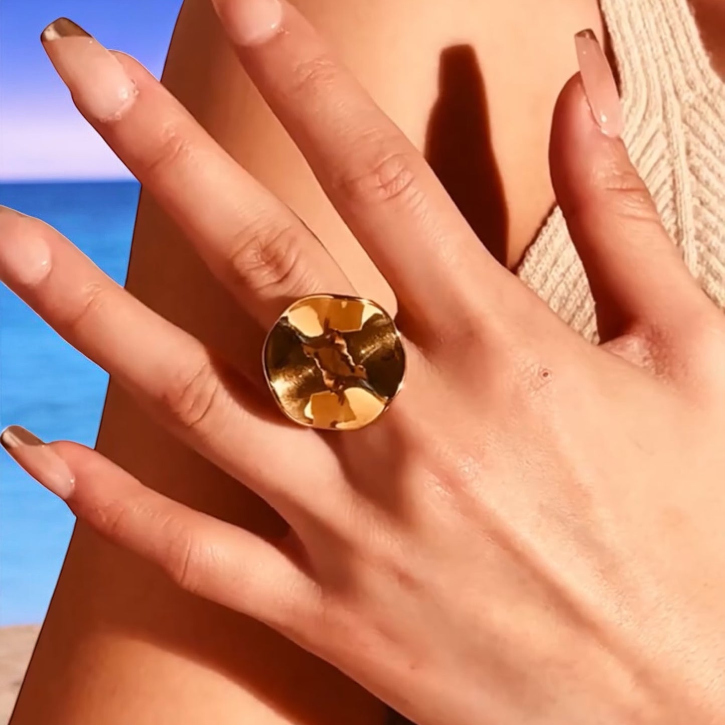 Chelsea Open Ring 18k Gold Plated