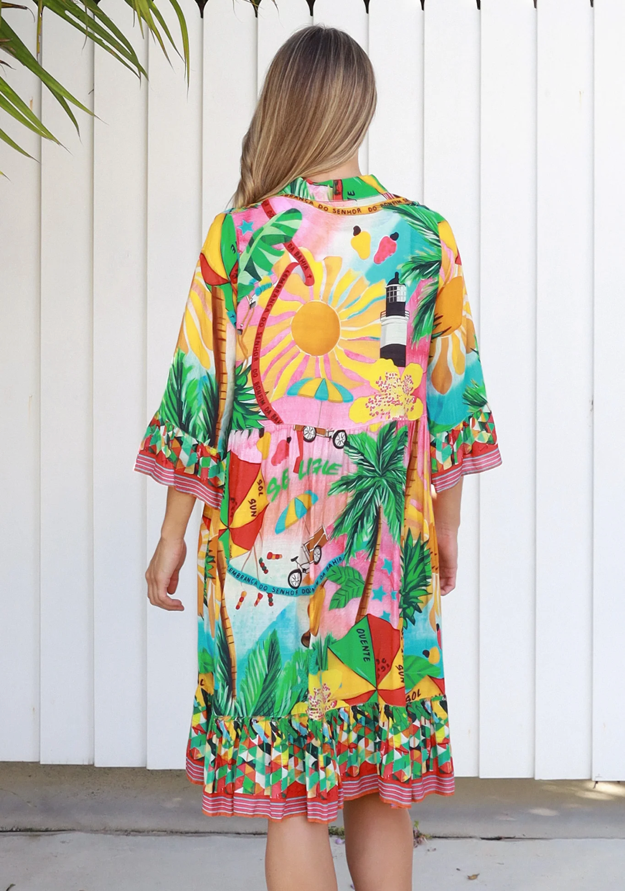 Tropics Glam Dress Multi Green