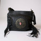 Bohemian Tassel's Black Leather Mandala Bag