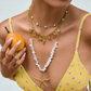 Star Howlite Natural Stone Necklace 18k Gold
