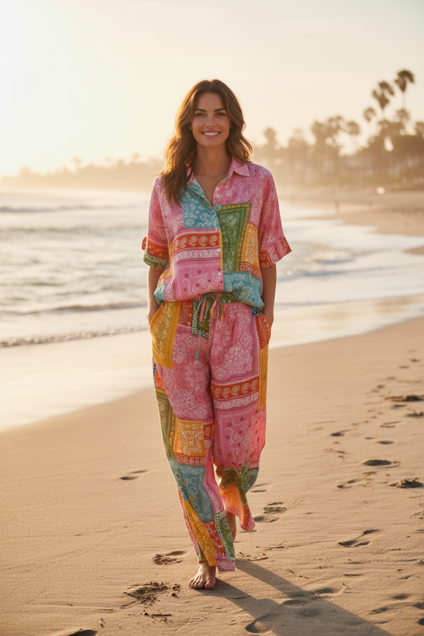 Patchwork Cottage Paisley Print Pants