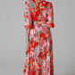 Floral Print Button-Down Maxi Dress