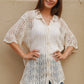 Lilly Design Button Shirt Dress crochet lace cotton