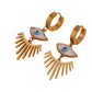Evil Eye Earrings 18k Gold Plated