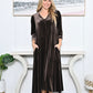 Made In Italy Chocolate Velvet Maxi Dress