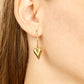 Heart Drop Earrings 18k Gold Plated