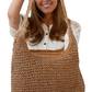 Weaved Straw Shoulder Bag Travel ,Shopping