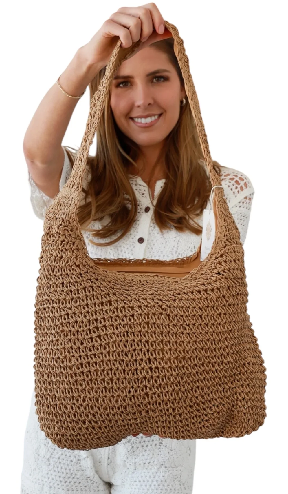 Weaved Straw Shoulder Bag Travel ,Shopping