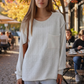Bella Knit Pocket Top White