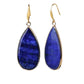 Lapis Stone Teardrop Earrings 18k Gold Plated