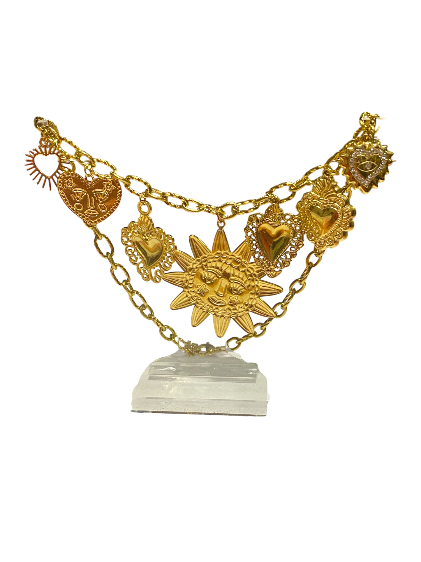 Sun Pendant Necklace 18k
Gold Plated