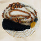 Beaded Rudraksha Necklace With Black Tassel