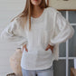 Bella Knit Pocket Top White