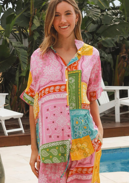 Patchwork Cottage Paisley Print Shirt