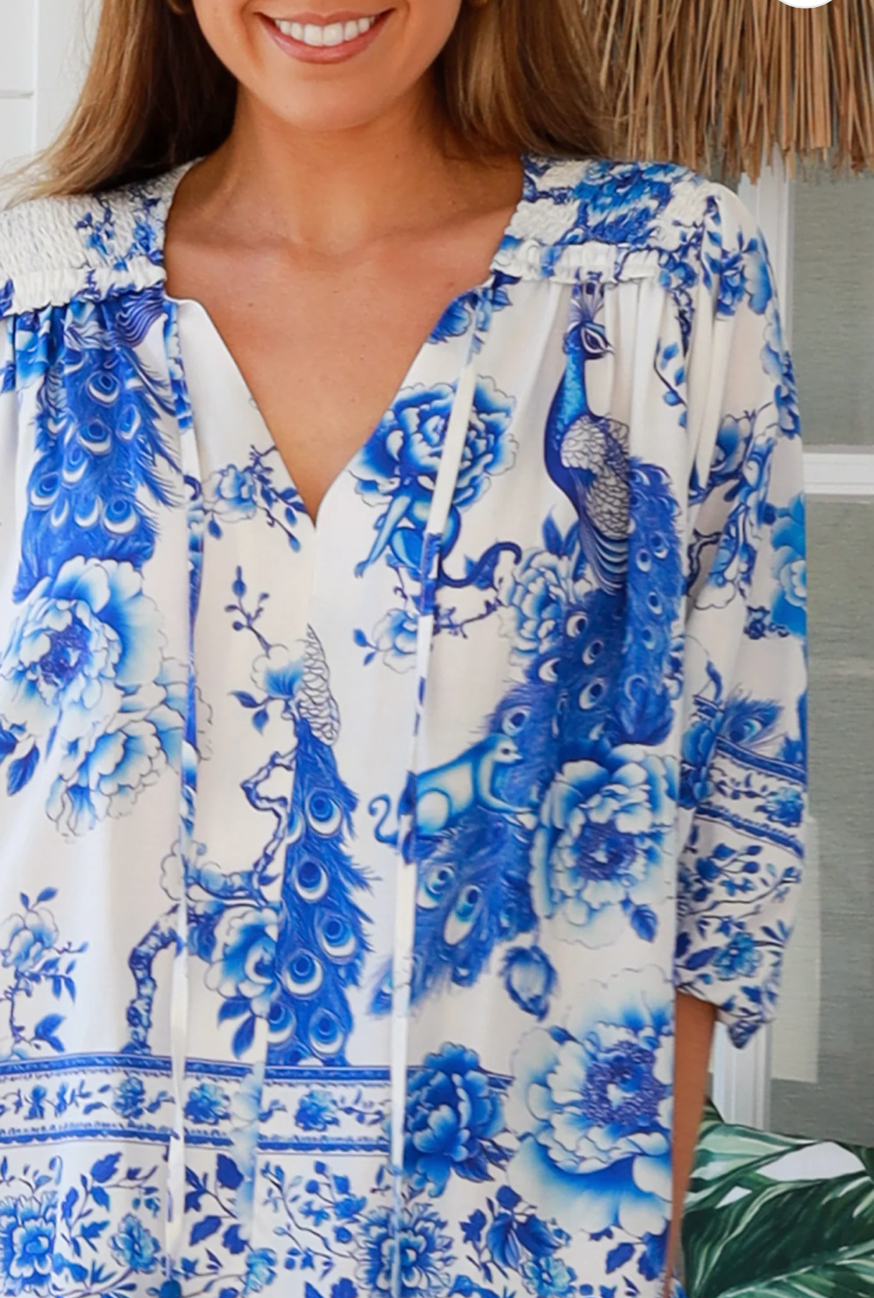 Sorrento Peacock Blue Top