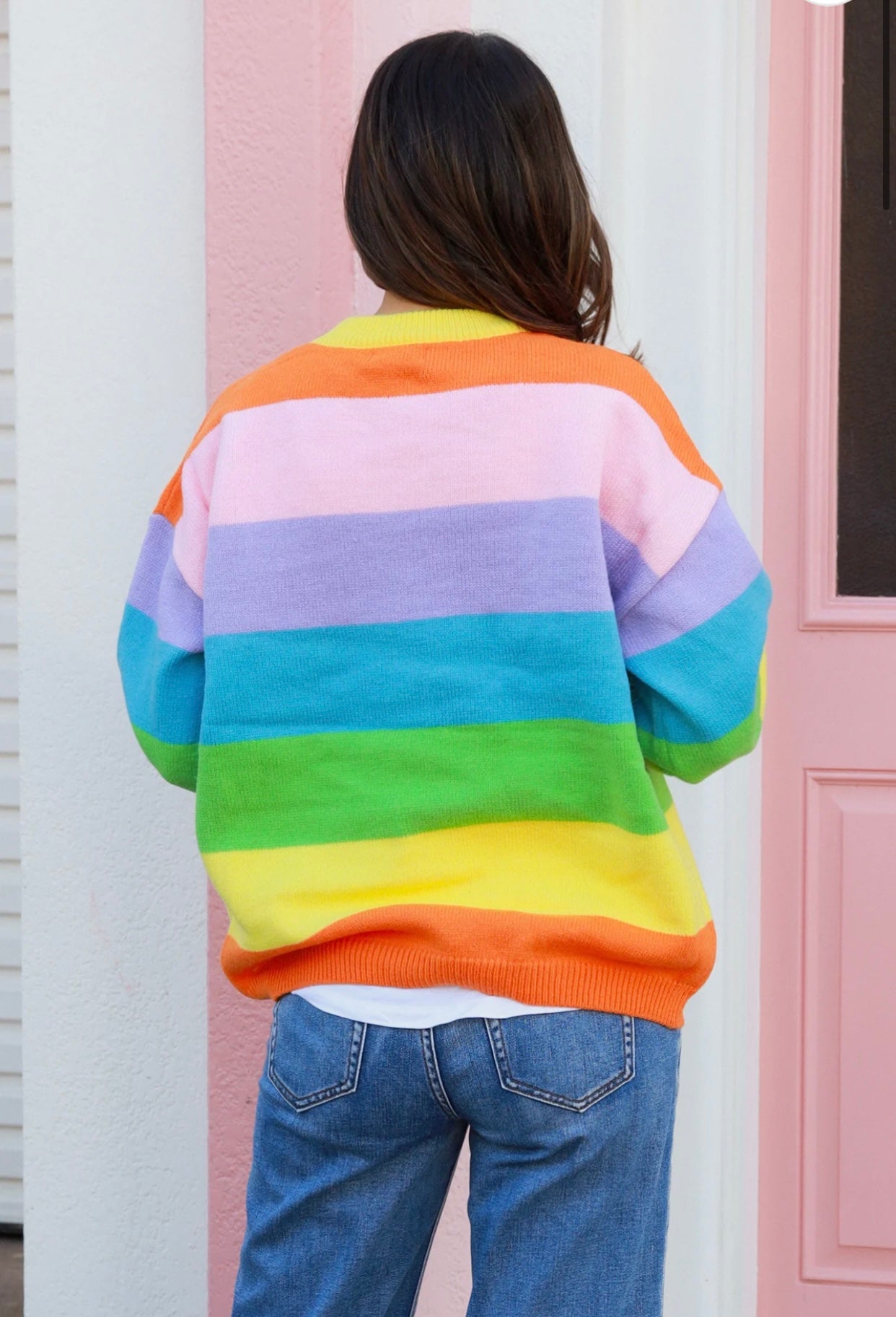 Rainbow Pullover Knit Jumper