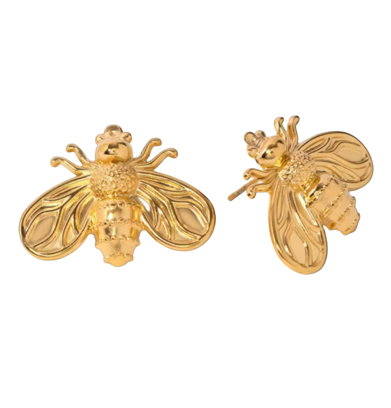 Bee Stud Earrings 18k Gold Plated