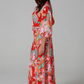 Floral Print Button-Down Maxi Dress