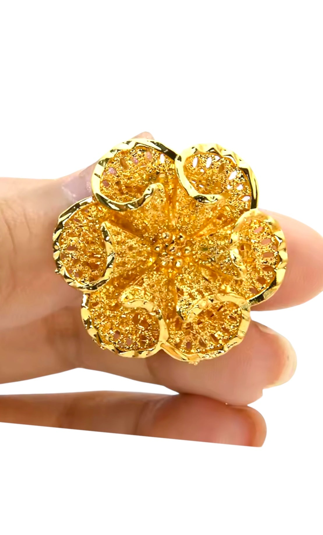 Flower Cluster Ring Adjustable