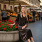 Made In Italy Chocolate Velvet Maxi Dress