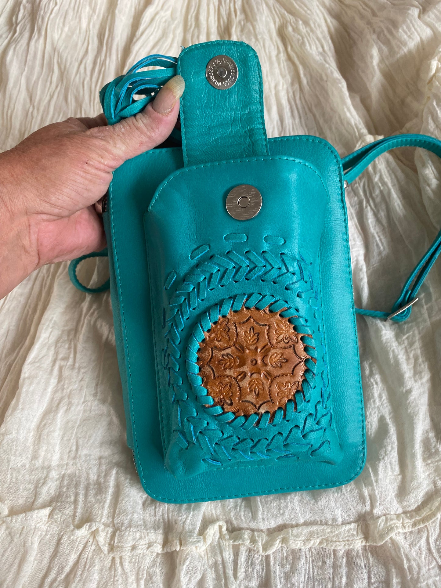 Mandala Zip Round Phone Wallet Bag