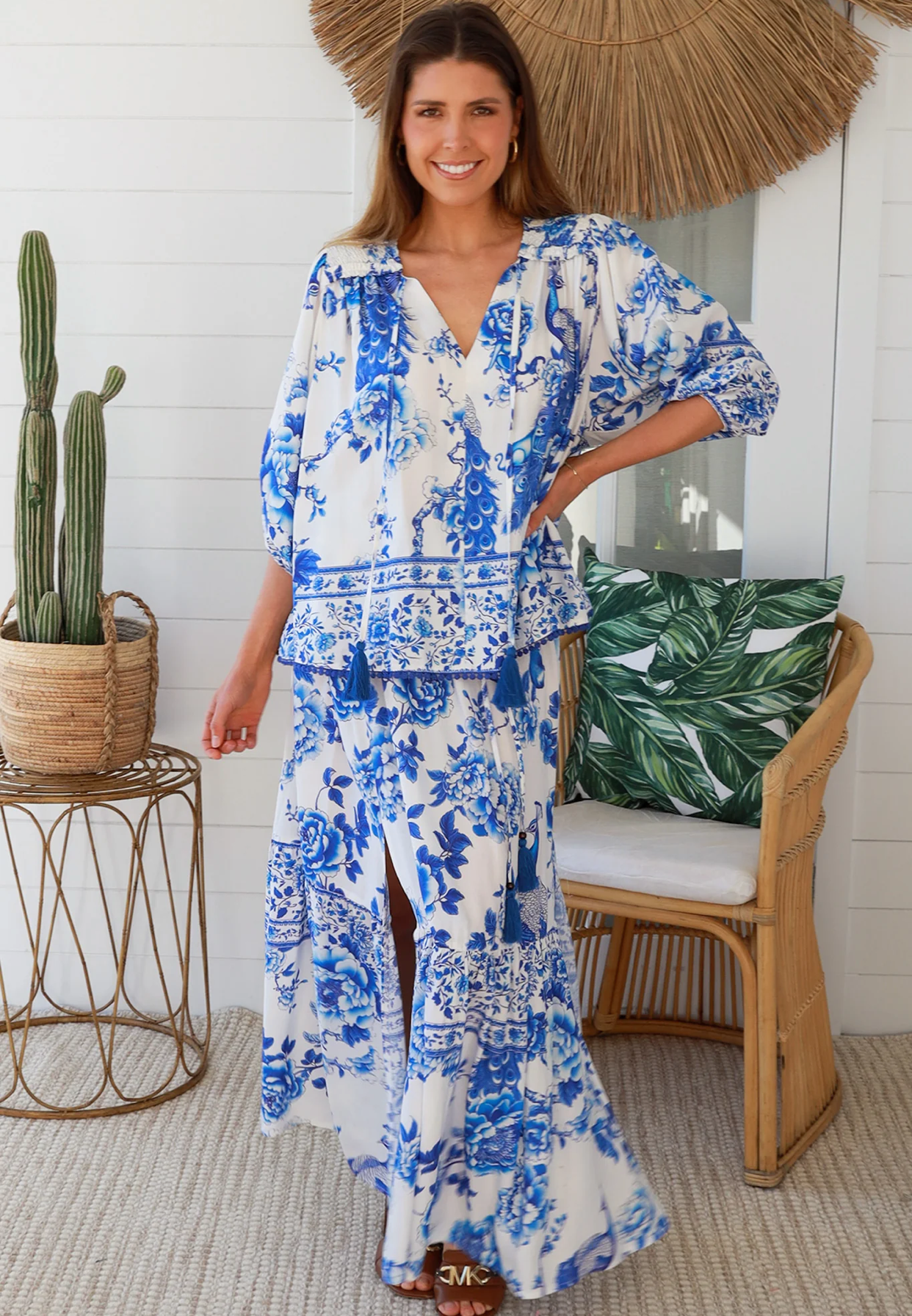 Sorrento Peacock Blue Top