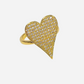Heart Ring Cubic Zirconia 18kt Gold Plated