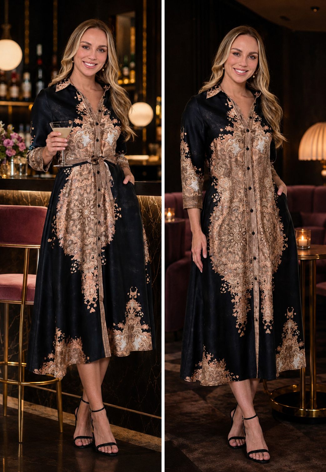 Paisley Button-Down
Shirt Dress