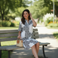 Zara Cotton Short Dress Black & White Print