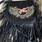 Paradiso Genuine Leather Fringe Black Bag