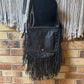 Paradiso Genuine Leather Fringe Black Bag