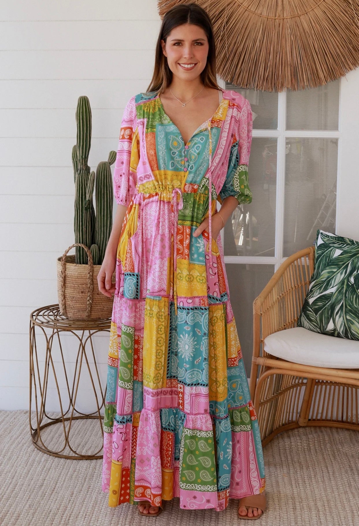 Maxi Dress Valentine Print