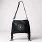 Bohemian Tassel's Black Leather Mandala Bag