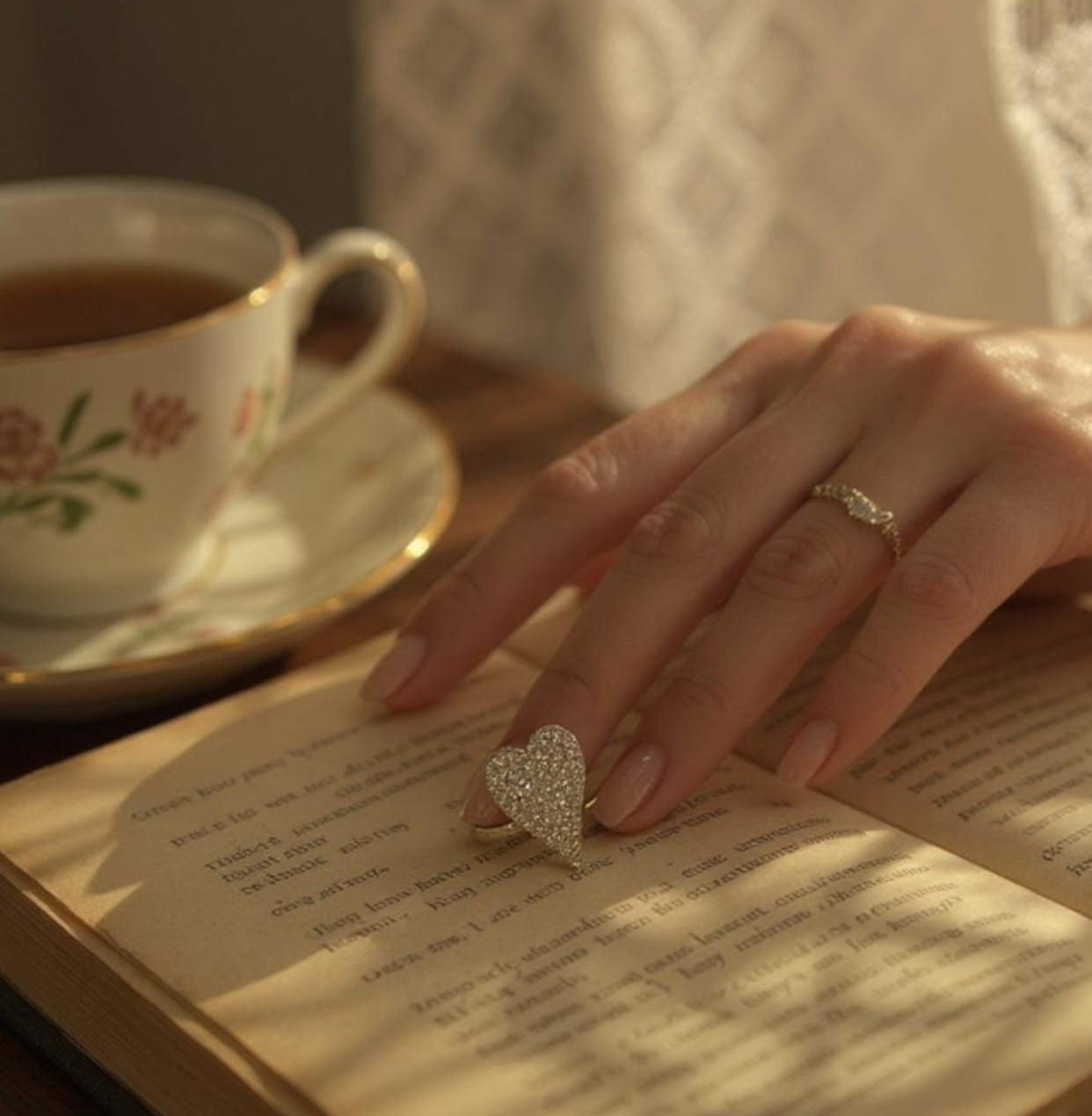 Heart Ring Cubic Zirconia 18kt Gold Plated