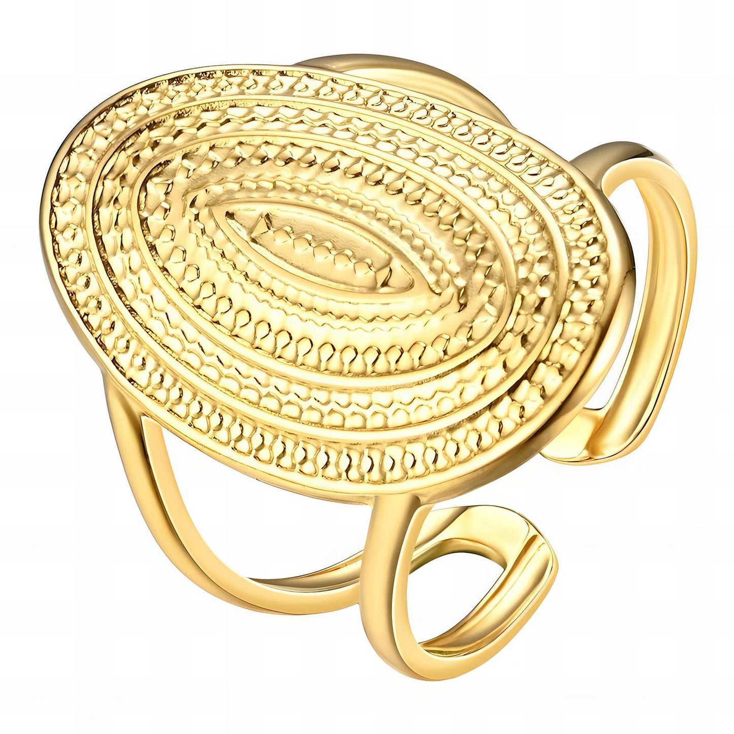 Sicily Adjustable Ring 18k Gold Plated