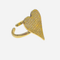 Heart Ring Cubic Zirconia 18kt Gold Plated