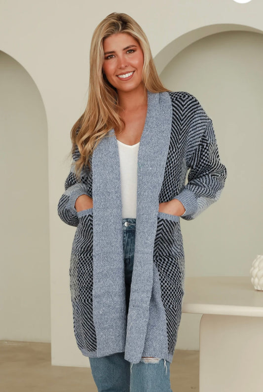 Rimmie Long Knit Cardigan with pockets