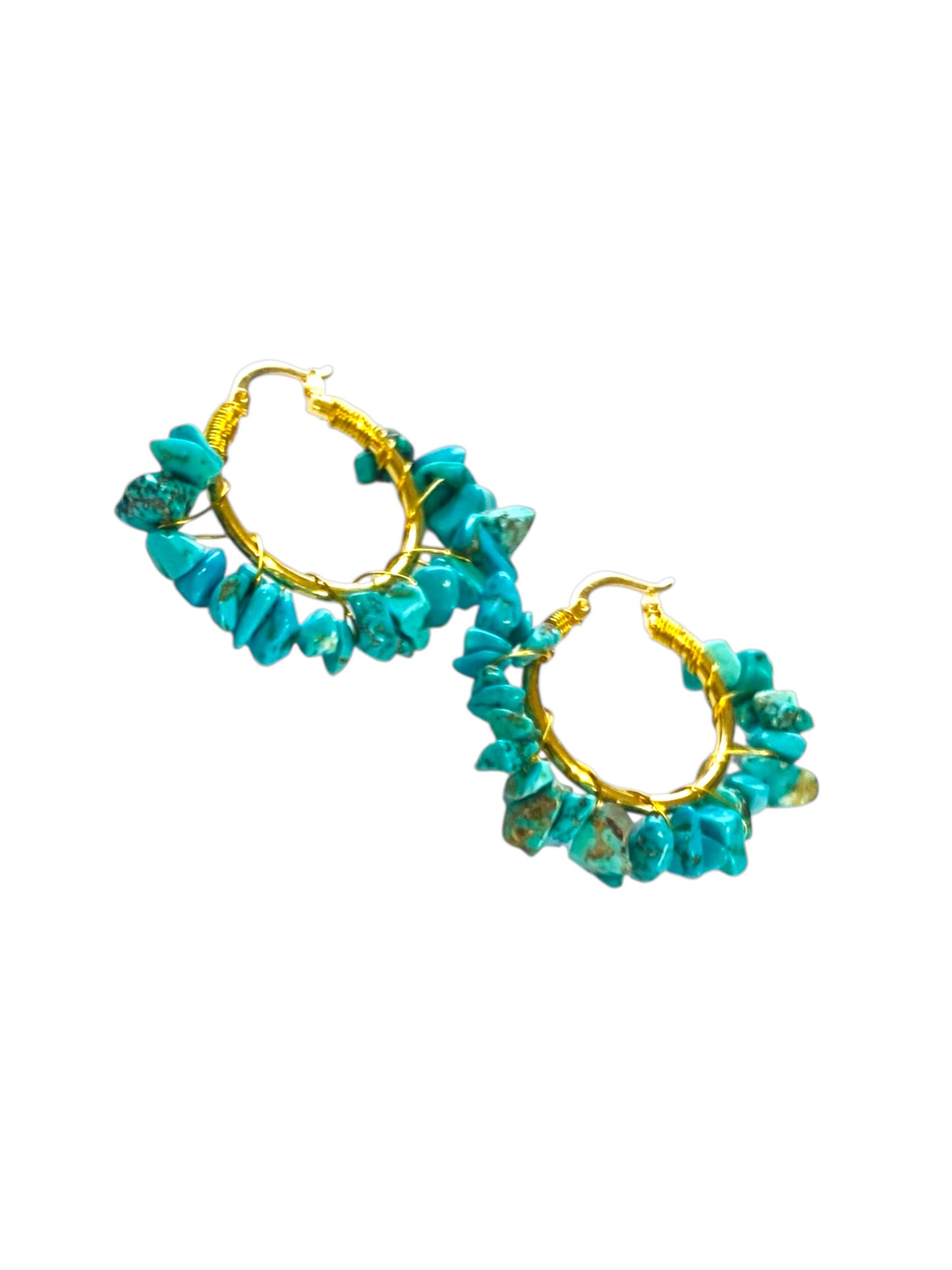 Turquoise Stone Earrings
18k Gold Plated