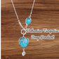 Bohemian Pendant Necklace Teardrop Design with Turquoise stones