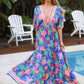 Vibrant Boho Floral Maxi Dress