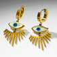 Evil Eye Earrings 18k Gold Plated