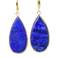 Lapis Stone Teardrop Earrings 18k Gold Plated