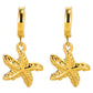 Starfish Drop Earrings 18k Gold Plated