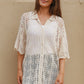 Lilly Design Button Shirt Dress crochet lace cotton