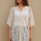 Lilly Design Button Shirt Dress crochet lace cotton