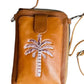 Coco Palm Tree Phone Wallet Bag Leather