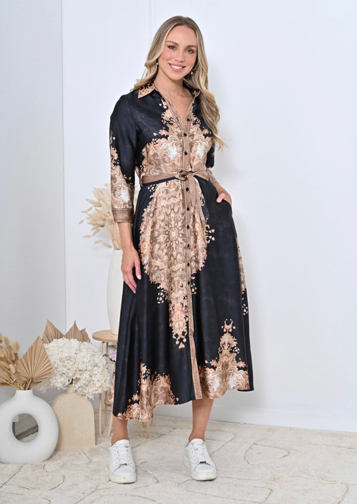 Paisley Button-Down
Shirt Dress