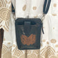 Laos Mandala Phone Wallet Pouch Bag Black