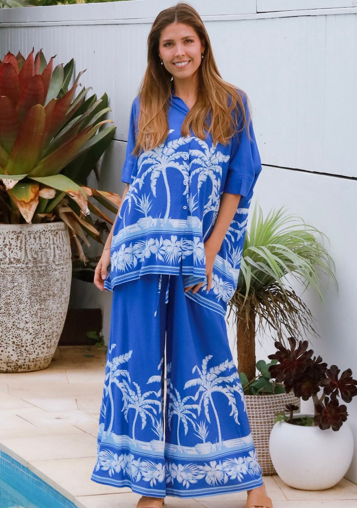 Palm Cove Shirt Royal Blue