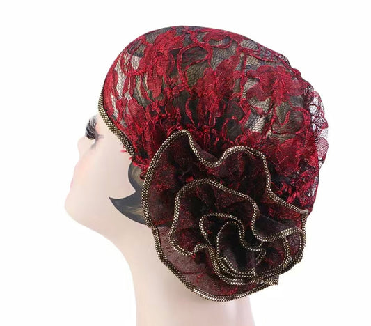 Boho Vintage Lace Flower Head-Wraps